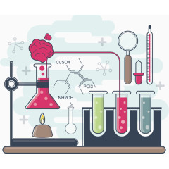 化学实验背景矢量素材