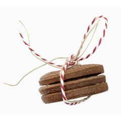巧克力饼干麻绳捆绑
