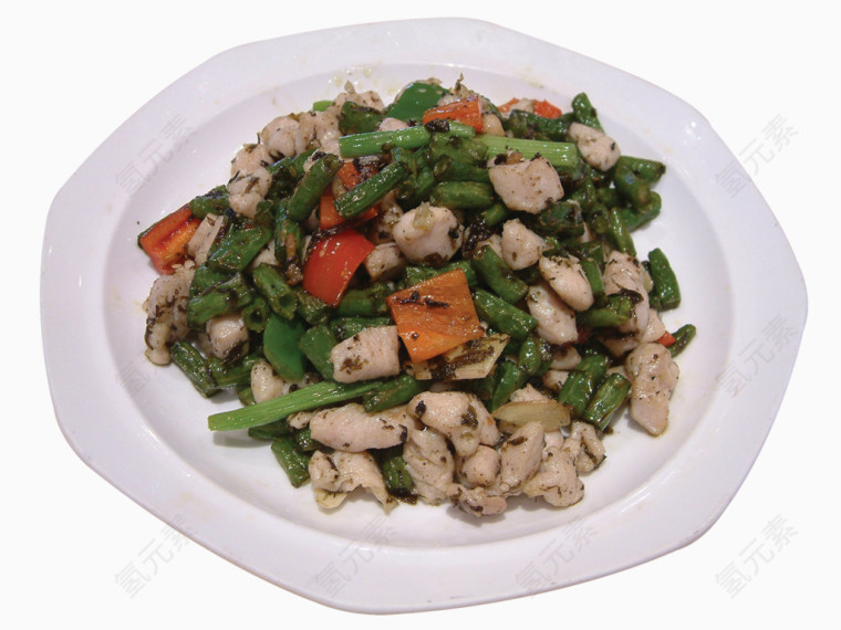 榄菜爆豆丁