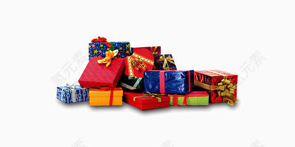 新年节日圣诞节礼物堆