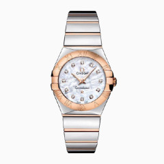 欧米茄星座抛光金钢石英女表