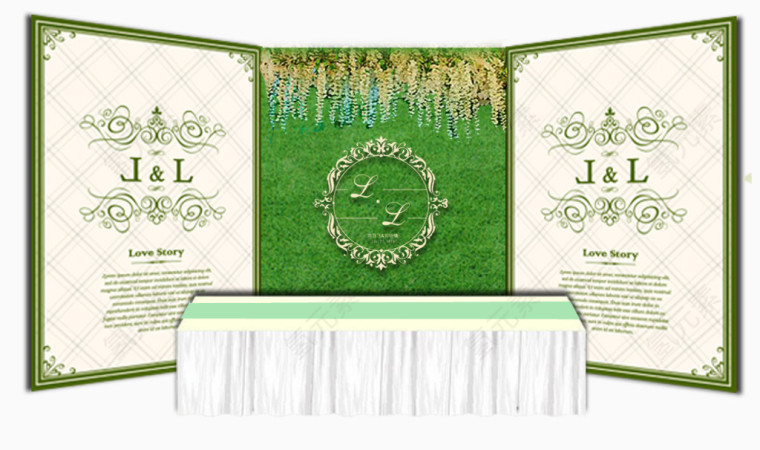 绿色田园婚礼布置