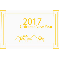 金黄色复古边框