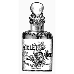 手绘黑白酒瓶子