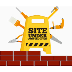 墙壁上的黄色工具