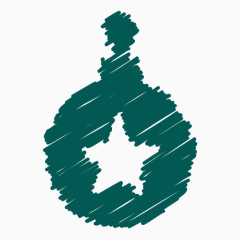 球小玩意圣诞节装饰假日光乱涂圣诞节的手绘涂鸦的图标