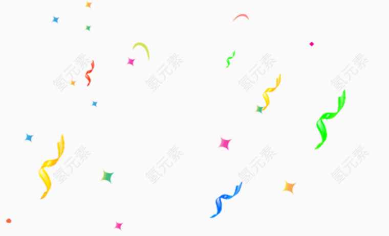 众多彩带效果
