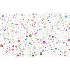 可爱小花彩色背景