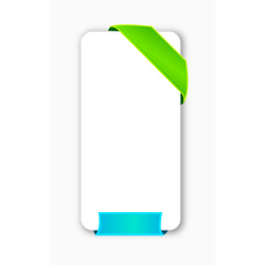 书签鲜艳绿色矢量