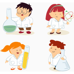 矢量手绘化学实验