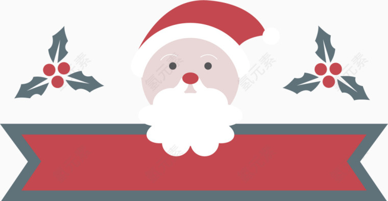 矢量扁平化圣诞节标签