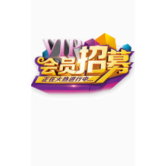vip立体会员招募字体
