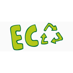 矢量环保绿色eco绿色循环