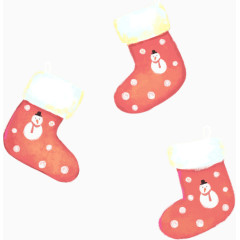 h5素材水彩圣诞袜子