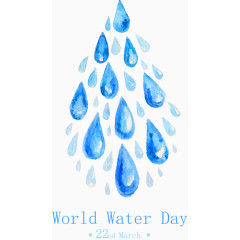 世界水日海报矢量图