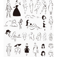 各种抽象矢量女士