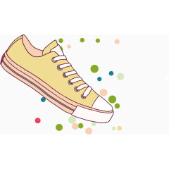 黄色运动鞋矢量图片