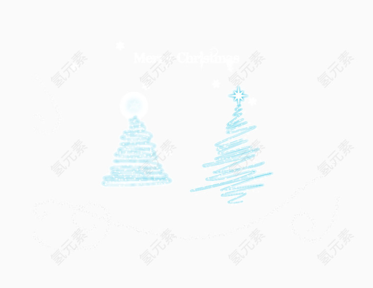 扁平化圣诞节圣诞树背景装饰