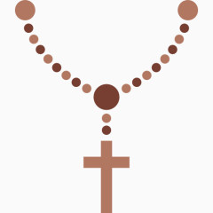 手绘十字架项链