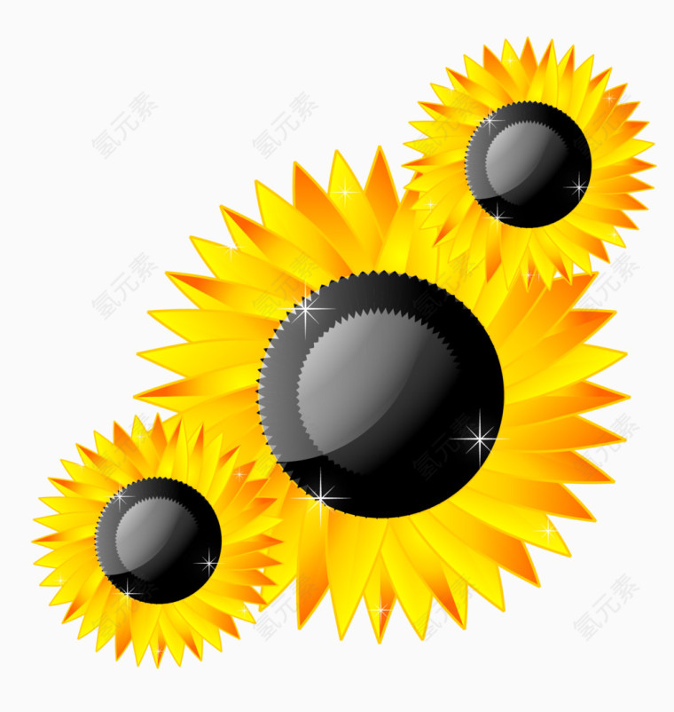 抽象向日葵图案