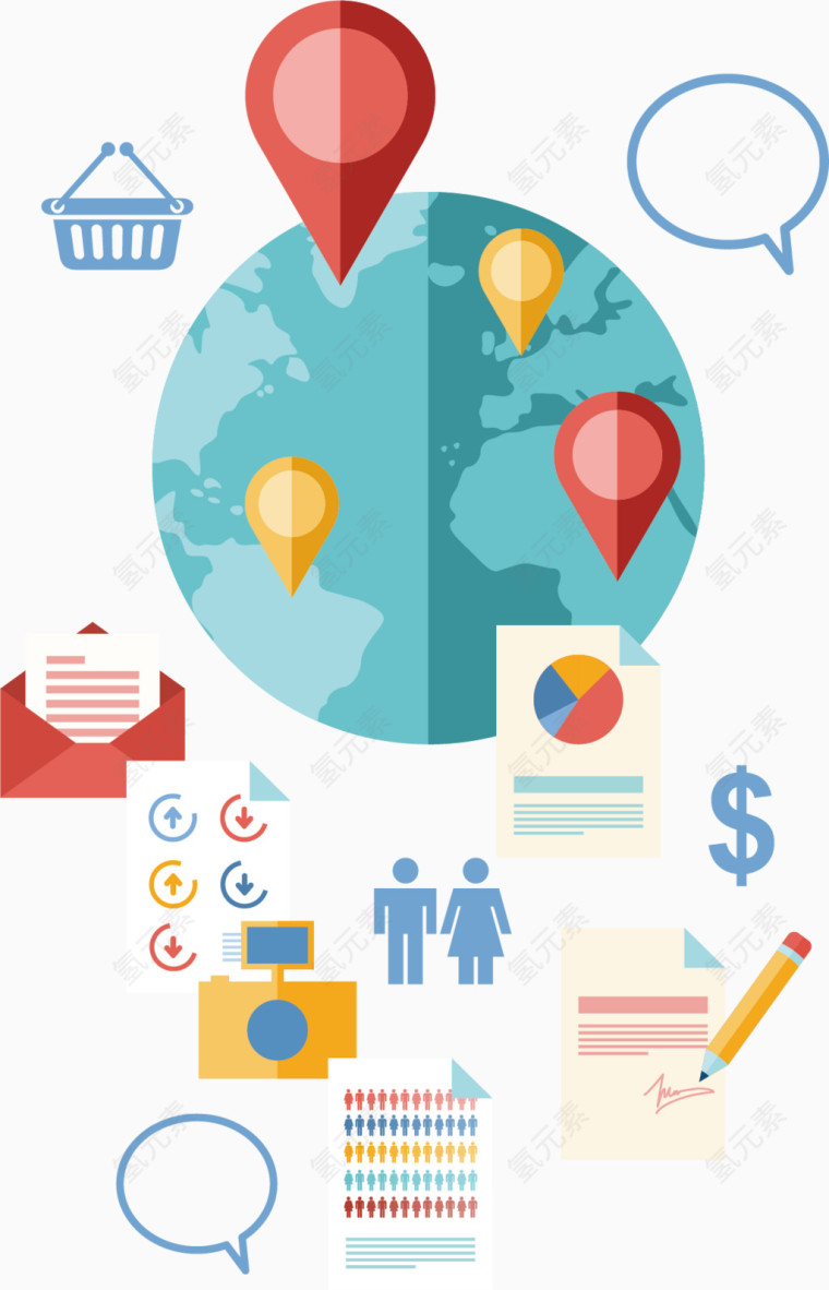 商务互联网扁平化设计