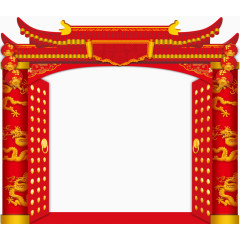 海报装饰红门