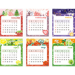 彩色日历矢量图
