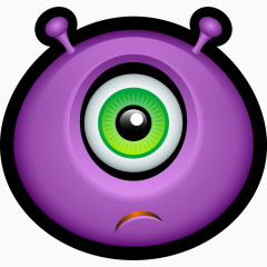 外星人阿凡达万圣节怪物怪物悲伤独眼外星人图标