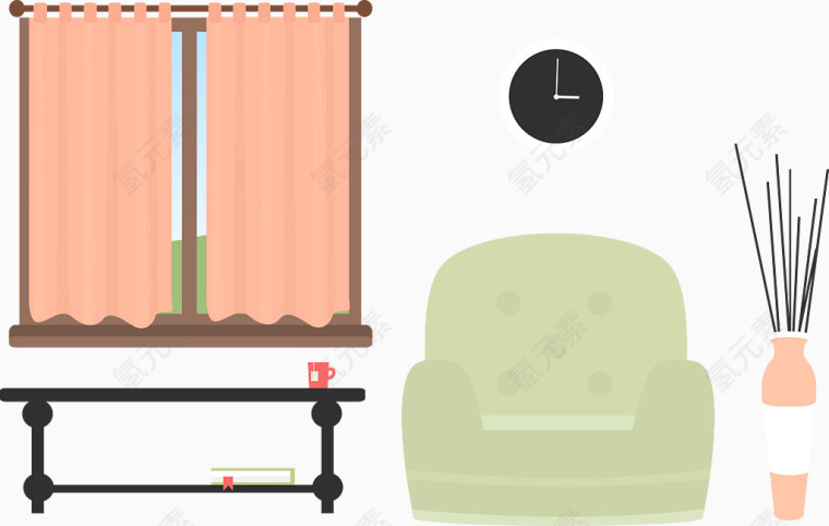 矢量温馨客厅
