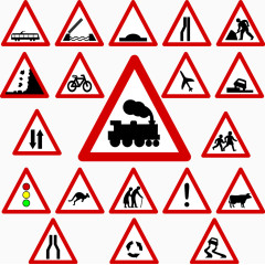 公共交通警示标识