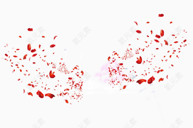 花瓣漂浮元素
