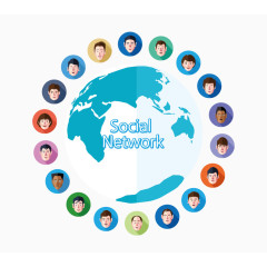 矢量网络通讯素材