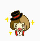 魔术女孩与兔子卡通表情包