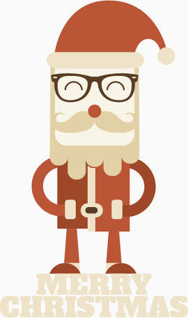 复古圣诞老人矢量素材