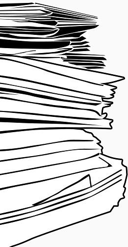 漫画繁重的资料堆