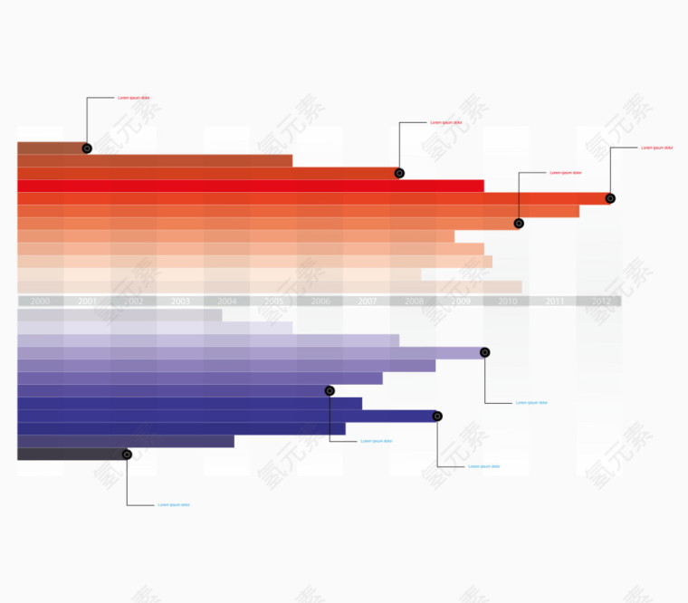 矢量线条数据分析PPT素材渐变