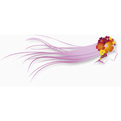 紫色浪漫发丝唯美女神头像