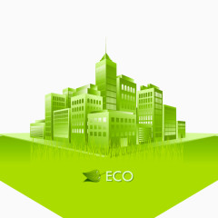 矢量绿色家园素材