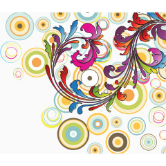 矢量彩色装饰图案免扣素材