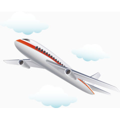 矢量PPT创意旅游飞机机票图标