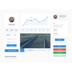 简洁ui控件设计合集PSD源文件