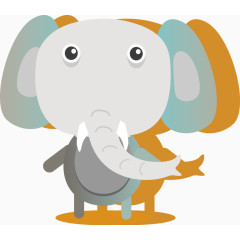 矢量手绘大象素材