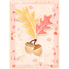 卡通手绘树叶子