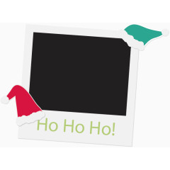 矢量圣诞帽相框模板