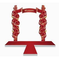 红金色玫瑰花拱门