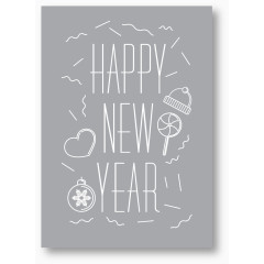 创意新年圣诞贺卡矢量图