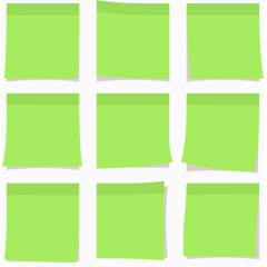 绿色办公便利贴