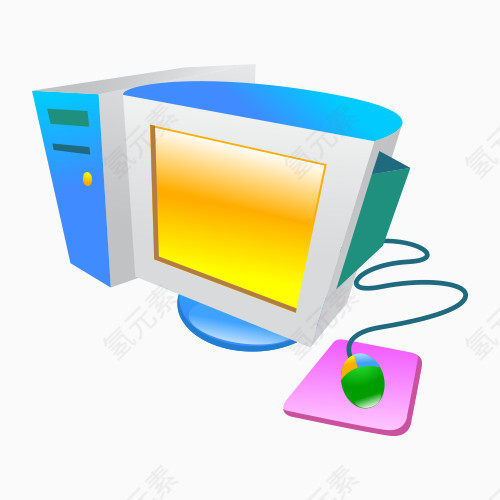 精致液晶电脑矢量图素材图