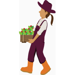 农夫种田人物素材元素