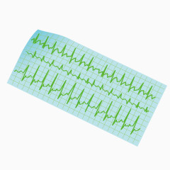 绿色质感心电图报告